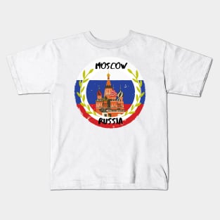 Moscow Russia St. Basil’s Cathedral Kids T-Shirt